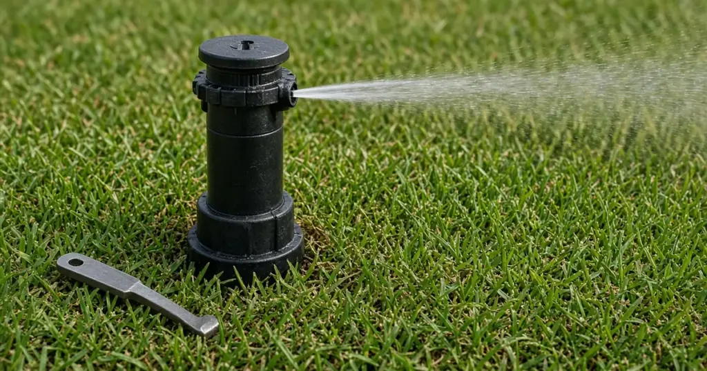 Rotor sprinkler head stuck spraying in one direction